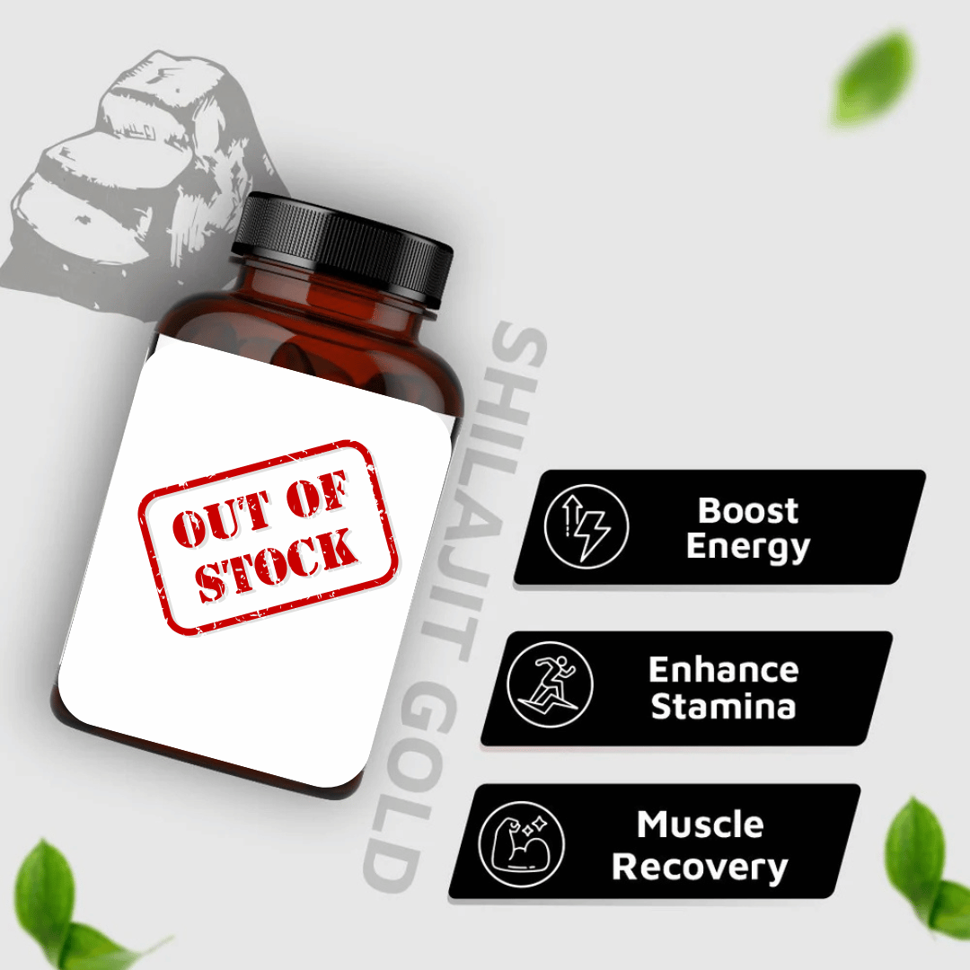 True Herb Organics Shilajit Gold Capsules with Safed Musli | Enhance Power & Stamina | Build Muscle Mass | 60 Capsules